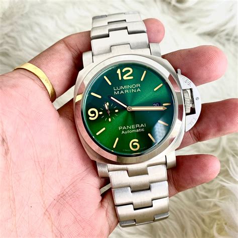 panerai luminor marina green dial|luminor bitempo watch price.